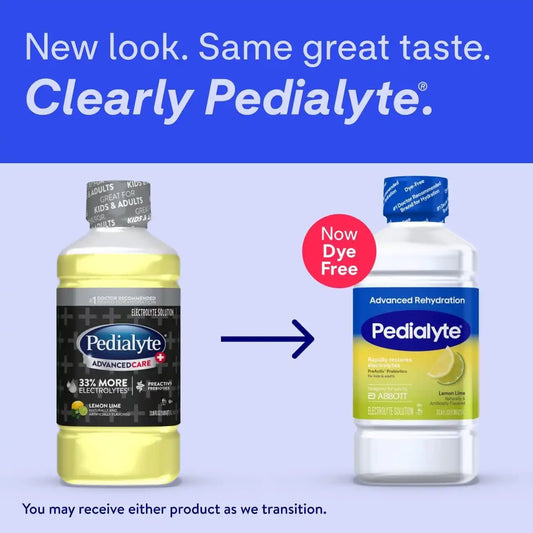 Pedialyte Advanced Rehydration Electrolyte Drink, Dye-Free Hydration