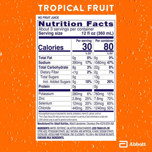Pedialyte AdvancedCare Electrolyte Drink, Tropic Fruit, 1 Liter