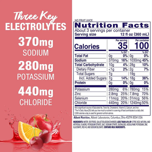 Pedialyte AdvancedCare Electrolyte Drink, Cherry Punch, 1 Liter