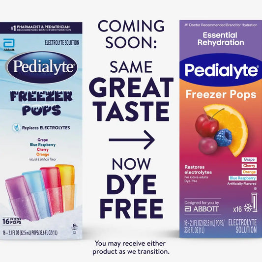 Pedialyte Electrolyte Solution Freezer Pops, Hydration Variety Pack-64ct