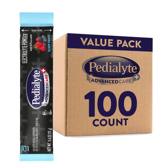 Pedialyte AdvancedCare Plus Electrolyte Powder Packets, Berry Frost-100ct
