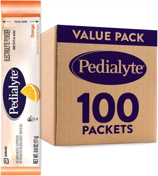 Pedialyte Electrolyte Powder Packets, On-the-Go Hydration Pack-100ct