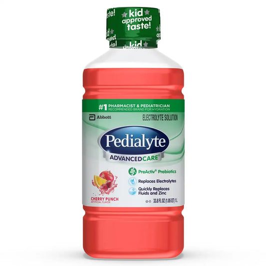 Pedialyte, Electrolyte Solution Cherry Punch, 33.8 Fl Oz
