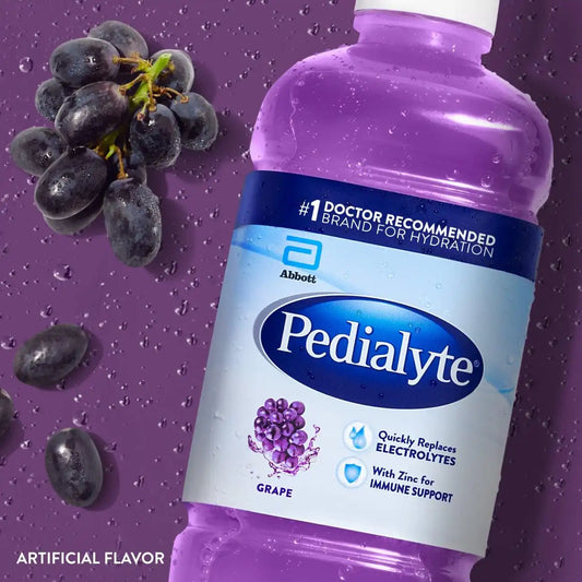 Pedialyte Electrolyte Drink, Grape Hydration Drink, 1 Liter