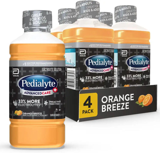 Pedialyte AdvancedCare Plus Electrolyte Drink, Orange Breeze, 1 Liter