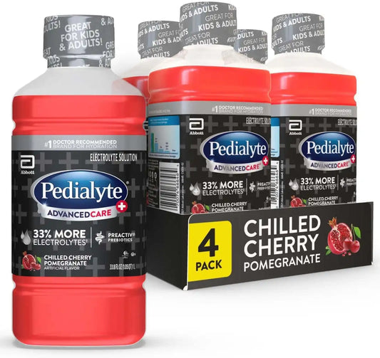 Pedialyte AdvancedCare Plus Electrolyte Drink, Cherry Pomegranate, 1 Liter