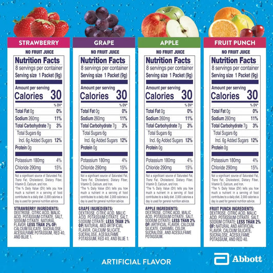 Pedialyte Electrolyte Powder Packets, On-the-Go Hydration Variety Pack–24ct