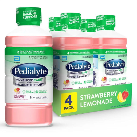Pedialyte AdvancedCare Electrolyte Drink, Strawberry Lemonade, 1 Liter